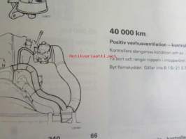 Volvo Servicehandbook - Reparation och underhåll Avd.1 (17), 10 000km 15 000 Diesel service, 240, 260, 66, 340, 1975 - 1982