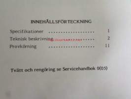 Volvo Servicehandbook - Reparation och underhåll Avd.1 (17), Leveransservice 240, 260, 340, 1981