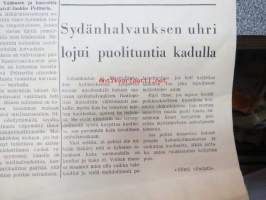 Skandaali 1955 nr 1, sis. mm. artikkelit: 100 miljoonaa turhuuteen, Onko Tampereella asuntokurjuutta?, Elanto hintakiskurina, Helsingin kurjat raitiotieolot,