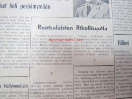 Skandaali 1955 nr 1, sis. mm. artikkelit: 100 miljoonaa turhuuteen, Onko Tampereella asuntokurjuutta?, Elanto hintakiskurina, Helsingin kurjat raitiotieolot,