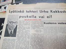 Skandaali 1955 nr 1, sis. mm. artikkelit: 100 miljoonaa turhuuteen, Onko Tampereella asuntokurjuutta?, Elanto hintakiskurina, Helsingin kurjat raitiotieolot,