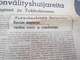 Totuus 1955 nr 1, sis. mm. artikkelit: Varokaa asunnonvälityshuijareita Helsingissä ja Tukholmassa, Naantalissa kuohuu - onko kaupunginjohtaja täysin normaali?,