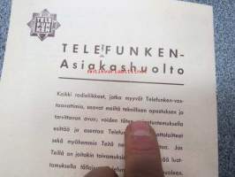 Telefunken 512 GWL radio -lyhyt käyttö- ja hoito-ohje