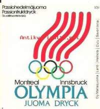 Olympia juoma Montreal Innsbruck  -  juomaetiketti