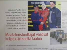 Scania Maailma 2003 nr 2, sis. mm; Uudet ylivaihdelaatikot napavälityksen yhteyteen, Puhdas &amp; pihi, Turbocompound hyötykäyttöön, Oikeilla komponentti