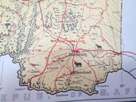 Shell Road Map of South West Africa -tiekartta