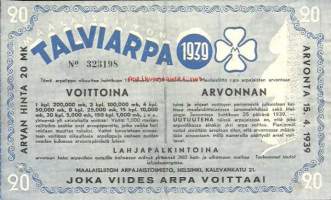 Maalaisliiton Talviarpa  1939 - arpa
