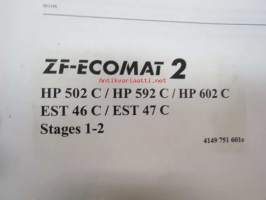 ZF-Ecomat 2 HP 502 C / HP 592 C / HP 602 C / EST 46 C / EST 47 C Stages 1-2 Repair manual -automaattivaihteisto korjausohjekirja englannin kielellä