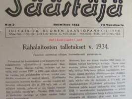 Säästäjä 1935 nr 2 - Säästöpankkiväen lehti - Kansikuvitus Martta Wendelin