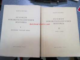 Suomen sokeriteollisuuden historia I-II : Ruotsin vallan aika / 1808 - 1896.(Kaksi erillistä kirjaa)