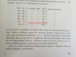 Kymin uittoyhdistyksen ohjeet uittotavaran omistajille sekä vahvistetut kuutioitumistaulukot