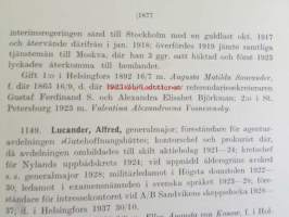 Finska kadettkårens elever och tjänstemän 1812-1960 Supplement II