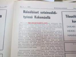 Räisäläläinen 1974 nr 1; Kolme kulkijapoikaa kotipappilassamme, Räisäläiset sotainvalidityössä Kokemäellä, Tapahtumia talvisodasta, Nimineuvos ja hänen vaimonsa ym.