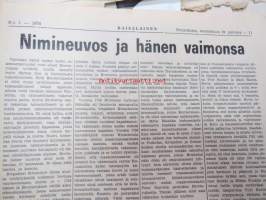 Räisäläläinen 1974 nr 1; Kolme kulkijapoikaa kotipappilassamme, Räisäläiset sotainvalidityössä Kokemäellä, Tapahtumia talvisodasta, Nimineuvos ja hänen vaimonsa ym.