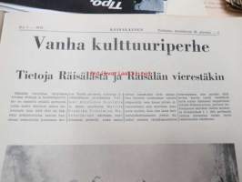 Räisäläläinen 1973 nr 1; Vanha kulttuuriperhe (Volmar Schildt, Matilda Wadenstjärna), Räisälän viimeinen lautamies, Myllypellon marttojen paluu