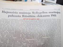 Räisäläläinen 1973 nr 1; Vanha kulttuuriperhe (Volmar Schildt, Matilda Wadenstjärna), Räisälän viimeinen lautamies, Myllypellon marttojen paluu