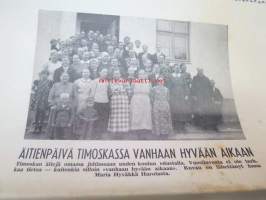 Räisäläläinen 1973 nr 2; Äitienpäivä Timoskassa, Vanha kulttuuriperhe (Volmar Schildt, Matilda Wadenstjärna) osa 2., Laulujuhlamuisto 1921, Robert Rainio -