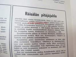 Räisäläläinen 1973 nr 2; Äitienpäivä Timoskassa, Vanha kulttuuriperhe (Volmar Schildt, Matilda Wadenstjärna) osa 2., Laulujuhlamuisto 1921, Robert Rainio -