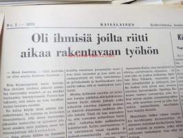 Räisäläläinen 1973 nr 2; Äitienpäivä Timoskassa, Vanha kulttuuriperhe (Volmar Schildt, Matilda Wadenstjärna) osa 2., Laulujuhlamuisto 1921, Robert Rainio -