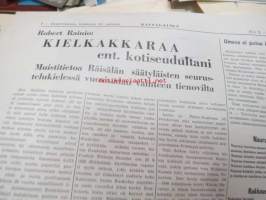 Räisäläläinen 1973 nr 2; Äitienpäivä Timoskassa, Vanha kulttuuriperhe (Volmar Schildt, Matilda Wadenstjärna) osa 2., Laulujuhlamuisto 1921, Robert Rainio -