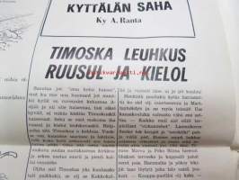 Räisäläläinen 1971 nr 4; Bertta Rauhalan kertomus, Sillanpolttajat (1918), Alina ja Uljaapoika, Jääkärikapteeni - viiden sodan sotilas jääkärikapteeni