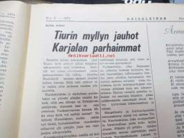 Räisäläläinen 1971 nr 3; Pitäjäjuhlat Eurajoella, Myllypellon nuorisoseura Säde, Muistelmia vuodelta 1918 II, Tiurin myllyn jauhot, Hytylahes osattii tehä