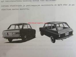 Datsun Nissan 1969 - 1000/1300/1600 Mallin muutokset