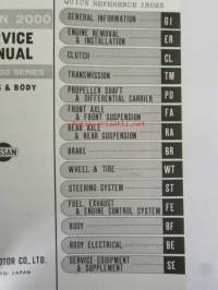 Datsun 2000 Service manual model 130 series Chassis &amp; Body