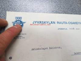 Jyväskylän Rauta-Osakeyhtiö, 16.7.1921 -asiakirja