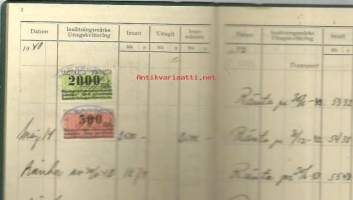 Kaskö Andelshandels Sparkassa Motbok , pankkikirja 1940-1946