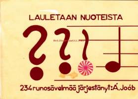 Lauletaan nuoteista.  234 runosävelmää järjestänyt: A. Joob.