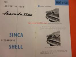 Simca Aronde 1300 - Maintenance book - 1958