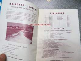 Vekka Liikenne Oy 1968 Turistimatkamme Sotshi, Pariisi, Leningrad, Tallinna, Kööpenhamina -bussimatkojen esite
