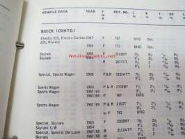 Mintex Brake &amp; Clutch liners Automotive data book -jarru- ja kytkinpintojen varaosaluettelo valmistajan merkkikohtaisine mitta- ym. tietoineen.