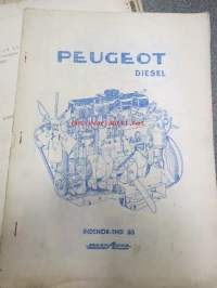 Peugeot huolto-ohjeita 1960-luvulta, kansio