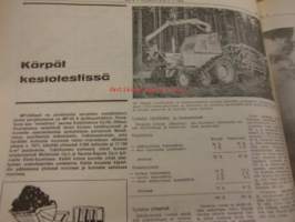 Koneviesti 1972 / 9.26.4.1972 -sis. mm. seur. artikkelit / kuvia. Kärpät kestotestissä.Traktorin perävaunuja.Poromies Paadar ja porot.Pyörätraktorin