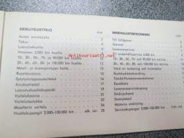 Saab huoltokirja / servicebook (takuuhuoltojen kupongit ym.)