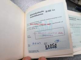 Saab huoltokirja / servicebook (takuuhuoltojen kupongit ym.)