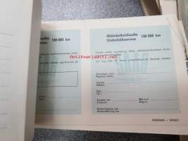 Saab huoltokirja / servicebook (takuuhuoltojen kupongit ym.)