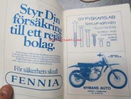 Finn-Trial World Championships for observationtrials august 27th 1978 Ekenäs Motorklubb / Tammisaaren Moottorikerho -käsiohjelma / program