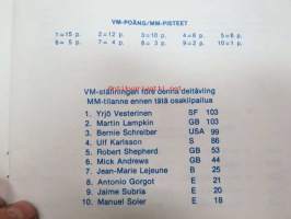 Finn-Trial World Championships for observationtrials august 27th 1978 Ekenäs Motorklubb / Tammisaaren Moottorikerho -käsiohjelma / program