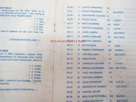 Finn-Trial World Championships for observationtrials august 27th 1978 Ekenäs Motorklubb / Tammisaaren Moottorikerho -käsiohjelma / program