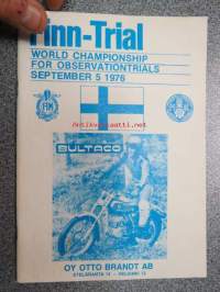 Finn-Trial World Championships for observationtrials september 5th 1976 Ekenäs Motorklubb / Tammisaaren Moottorikerho -käsiohjelma / program