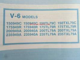 Johnson V-6 1979 Parts book models 150949C, 150940C, 150TL79C, 150TXL79C, 175949R, 175940R, 175TL79R,175TXL79R, 200949A, 200940A, 200TL79A, 200TXL79A, 235949A,