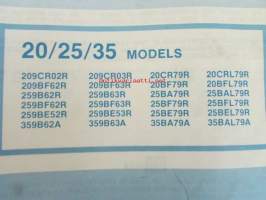 Johnson 20/25/35hp 1979 Parts book models, katso tarkemmat mallimerkinnät kuvasta