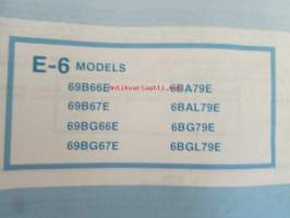 Johnson E-6 1979 Parts book models, katso tarkemmat mallimerkinnät kuvasta