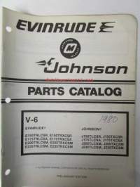 Johnson-Evinrude 1980 V-6 Parts catalog, katso tarkemmat mallimerkinnät kuvasta.
