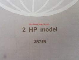 Jonhson 2hp parts book models 2R78R