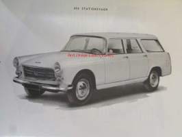 Peugeot 404 L familjesedan, 404 stationswagon, Teknisk beskrivning och almänna data