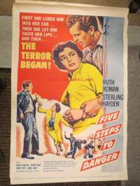 Five steps to danger mm. Ruth Roman, Sterling Hayden, Werner Klemperer -elokuvajuliste